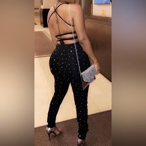 Stretch custom back out jumpsuit